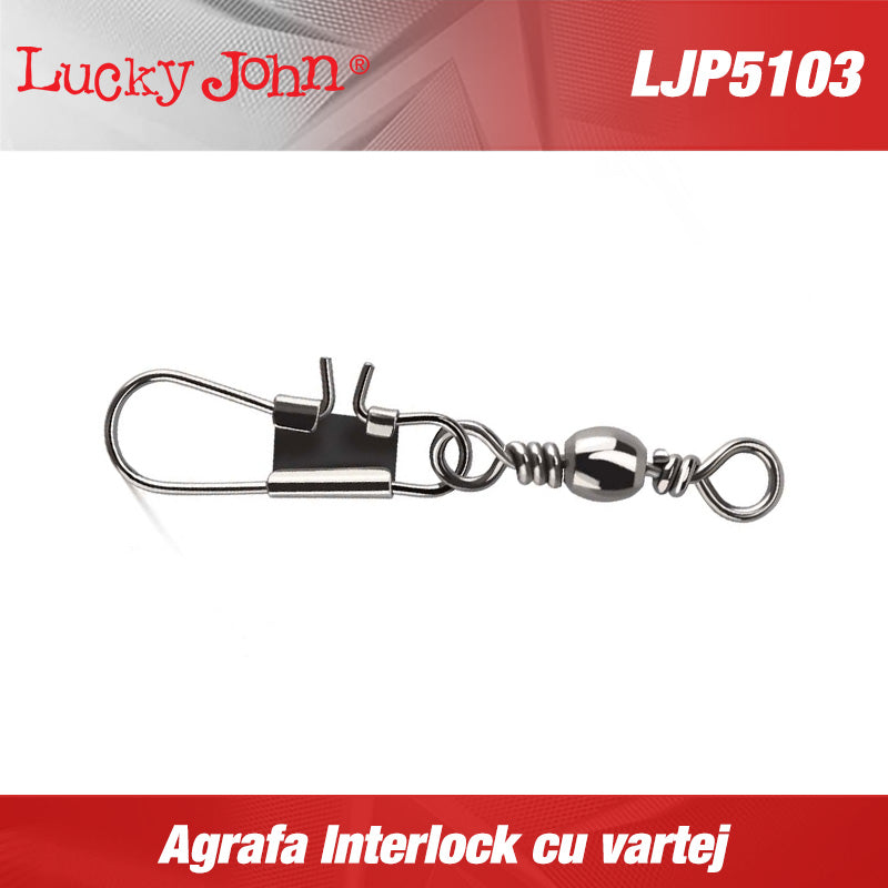 AGRAFA CU VARTEJ LUCKY JOHN INTERLOCK BN Nr.7 20kg 7buc/plic