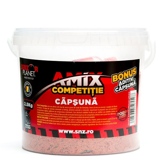 AMIX COMPETITIE CAPSUNA (ROSU) 2,5kg CU ADITIV 250ml BONUS
