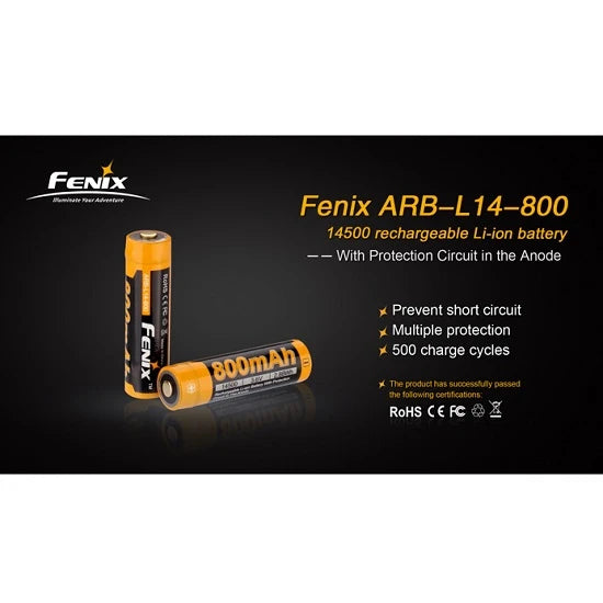Acumulator Fenix 14500 - 800mah - Arb-l 14-800