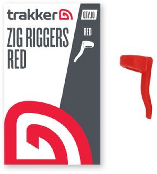Adaptor Trakker Zig Fishing Riggers, Red, 10buc/plic