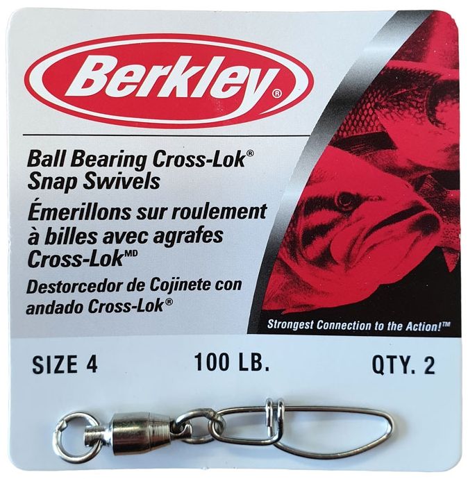 Agrafa Berkley McMahon Ball Bearing Swivels + Vartej cu Rulment, Inox Nr.4, 2buc/plic