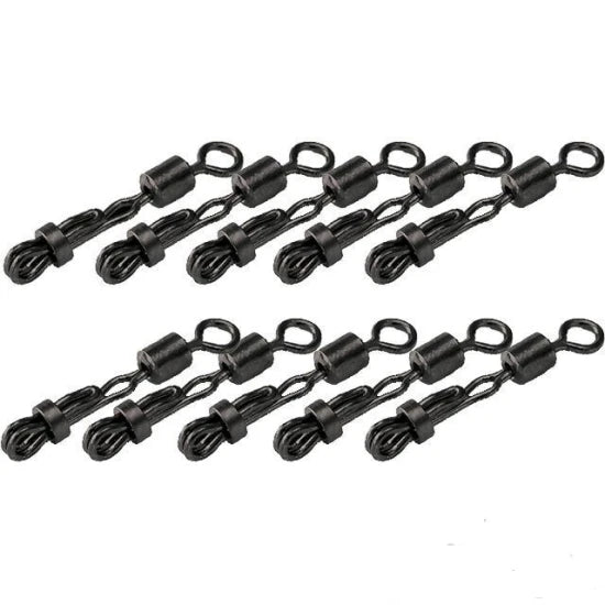 Agrafa Cu Blocaj Carp Zoom + Vartej Nr.4 Negru 10/set