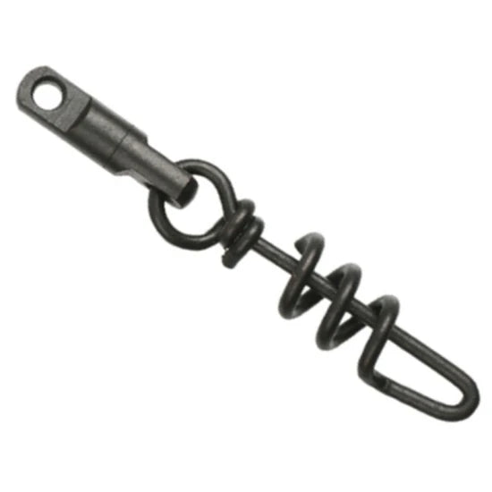 Agrafa Cu Vartej Mikado Heavy Swivel With Screwed Snap 4mm, Black Matt, 5buc/plic
