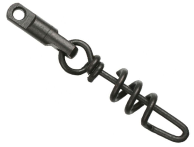 Agrafa Cu Vartej Mikado Heavy Swivel With Screwed Snap 4mm, Black Matt, 5Buc/plic