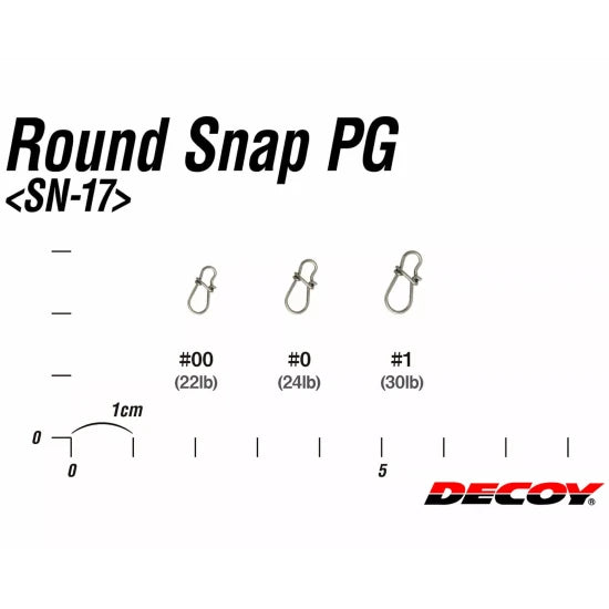 Agrafa Decoy Sn-17 Round Snap Pg Power Grip Nr.00, 22lbs/9.98kg, 8buc/pac