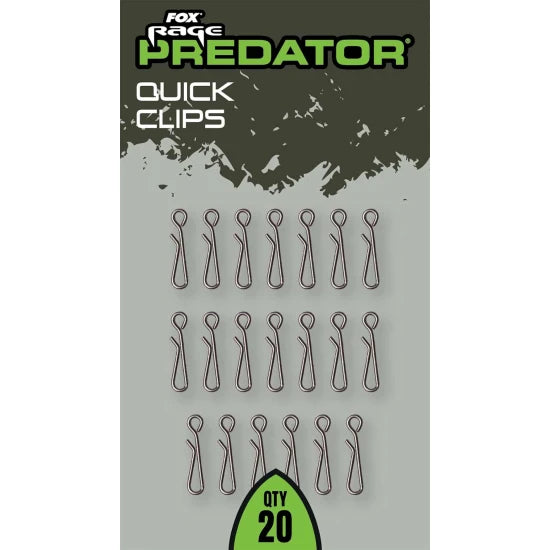 Agrafa Fox Rage Predator Quick Clips Large, 20buc/pac