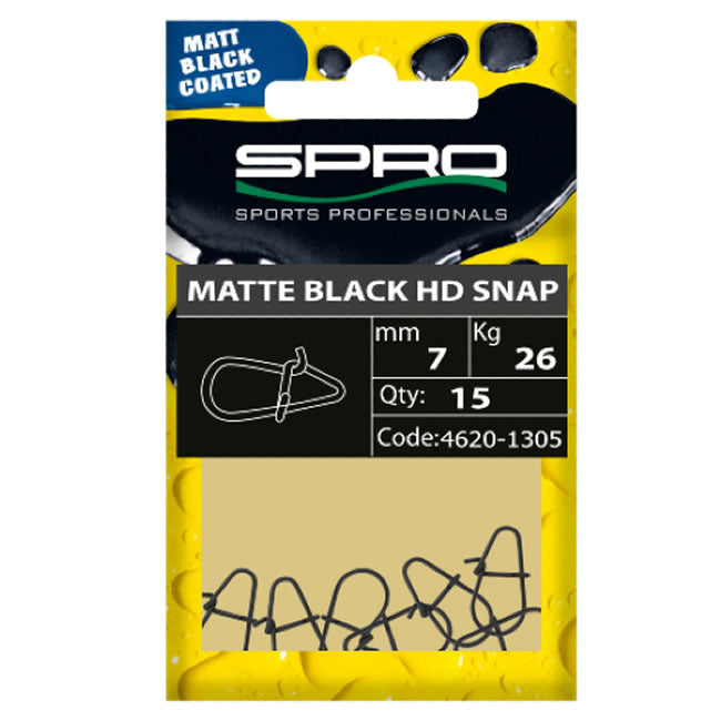 Agrafa Rapida Spro HD Snap Matte Black, 5mm, 18kg, 15buc/plic