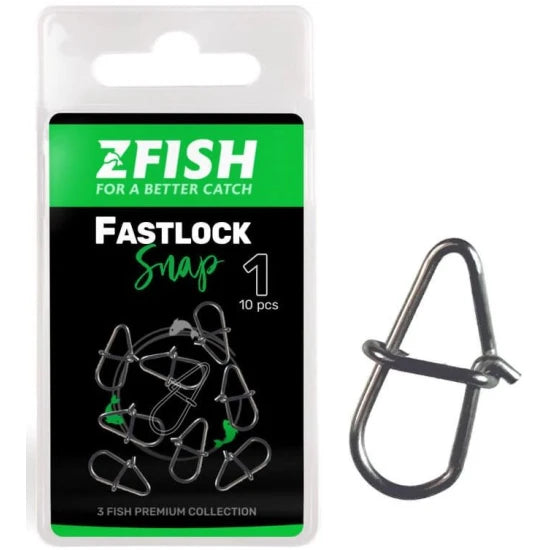 Agrafa Zfish Fast-lock Snap, Nr.1, 9kg, 10buc/pac