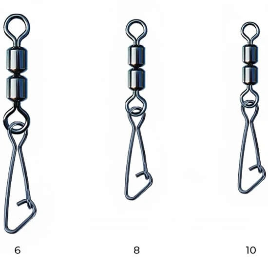 Agrafa Cu Vartej Dublu Nytro Feeder Swivel + Hooked Snap, Nr.8, 8buc/pac