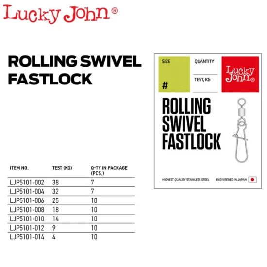 Agrafa Cu Vartej Lucky John Duolock Nr.002, 38kg, 7buc/plic