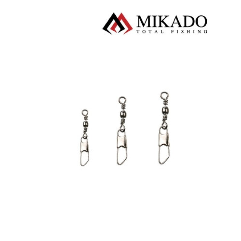 Agrafa cu Vartej Mikado Safety Barrel Swivel BN Nr.18 10buc/plic