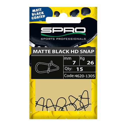 Agrafe Spro Matte Black HD Snap 6mm/21kg