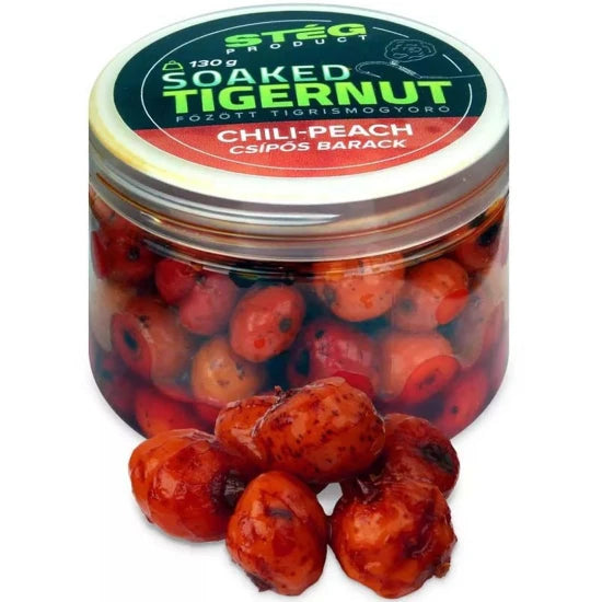 Alune Tigrate Steg Soaked, Chili-peach, 130g