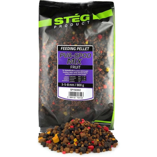 Amestec Steg Pva Spod Mix, Fructe, 3-5-8mm, 800m