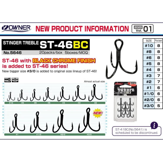 Ancora Owner St-46bc Black Chrome, Nr.2, 7buc/pac