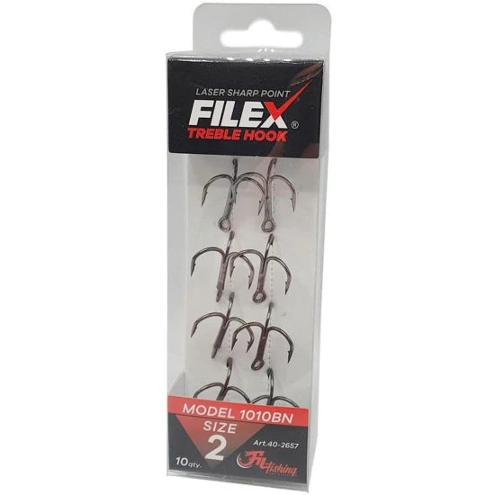 Ancora Tripla Filfishing Black Nickel 1001, Nr.2, 10buc/pac