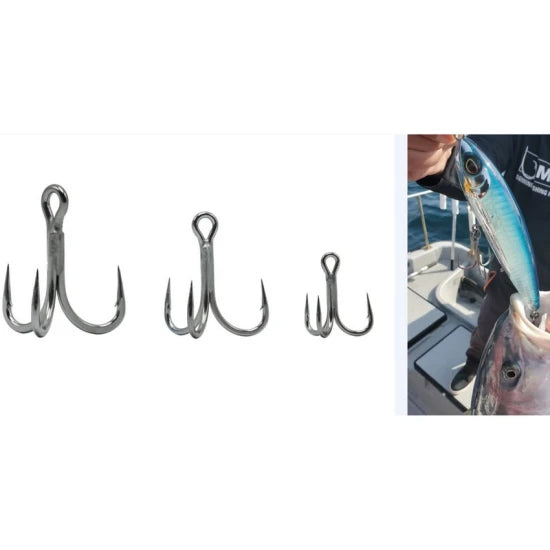 Ancora Tripla Mustad Titan Steel 3x, Nr.2/0, 5buc/pac