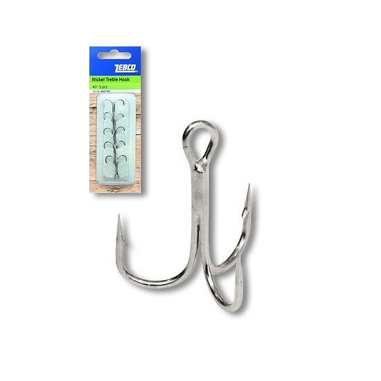 Ancora Zebco Topic Treble Hook Nickel Nr.2/0