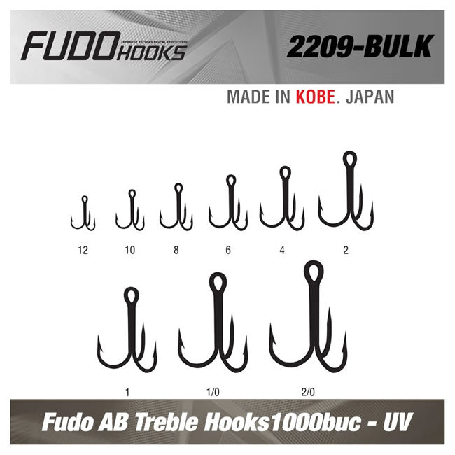 Ancore Fudo Treble Hooks (FDTR-UV) nr.8 100buc