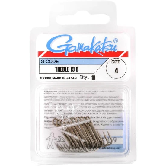 Ancore Gamakatsu 13n Treble Nickel Nr.2 10buc/plic