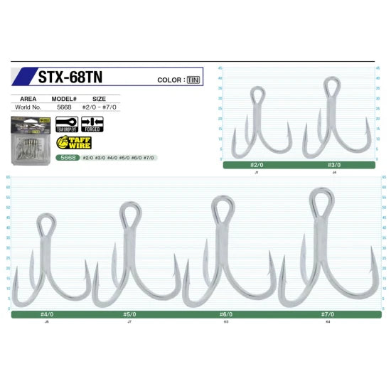 Ancore Triple Cultiva Stx-68tn 5668 Taff Wire, Nr.2/0, 4buc/pac