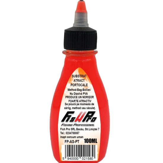 Atractant Lichid Fish Pro Atract Substrat, Portocale, 100ml
