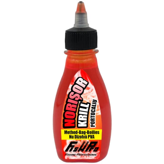 Atractant Lichid Fish Pro Norisor, Portocaliu-krill, 100ml