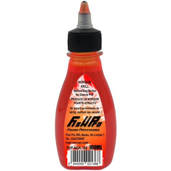 Atractant Lichid Fish Pro Norisor, Portocaliu-krill, 100ml