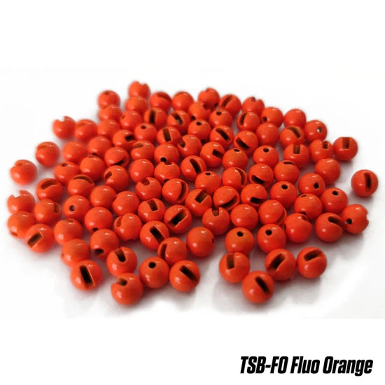 Bile Tungsten Slotted Beads 3.3mm Fluo Orange 10 Buc/plic