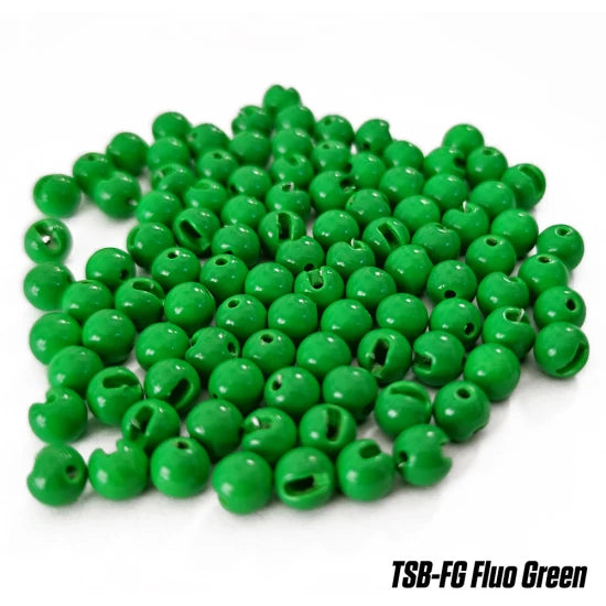 Bile Tungsten Slotted Beads 3.8mm Fluo Green 10buc/plic