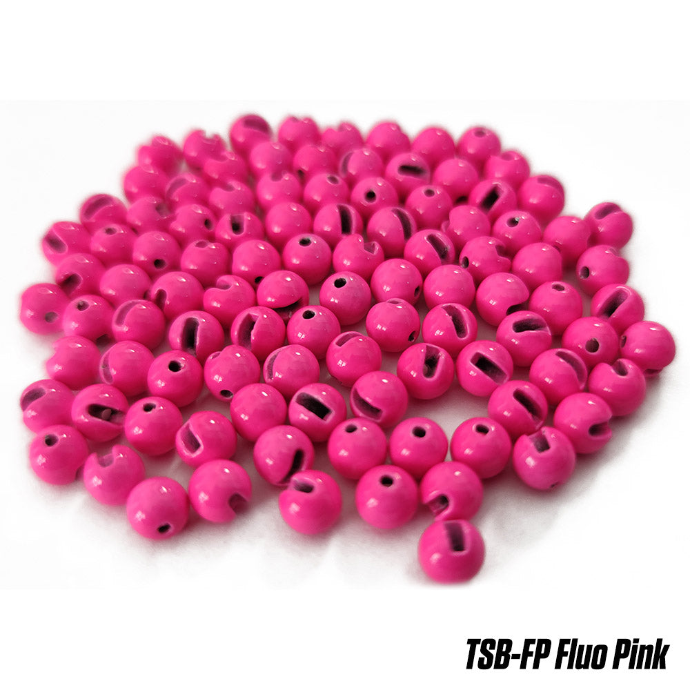 BILE TUNGSTEN SLOTTED BEADS 3.8mm FLUO PINK 10buc/plic
