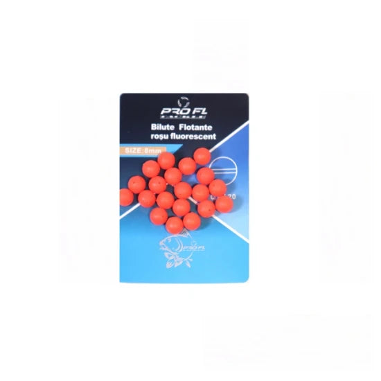 Bilute Flotante Pro Fl Rosu Fluorescent 8mm 20buc