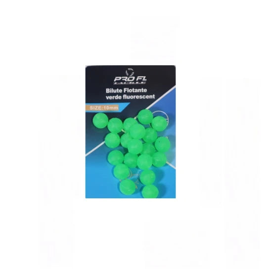 Bilute Flotante Pro Fl Verde Fluoroscent 10mm 20buc