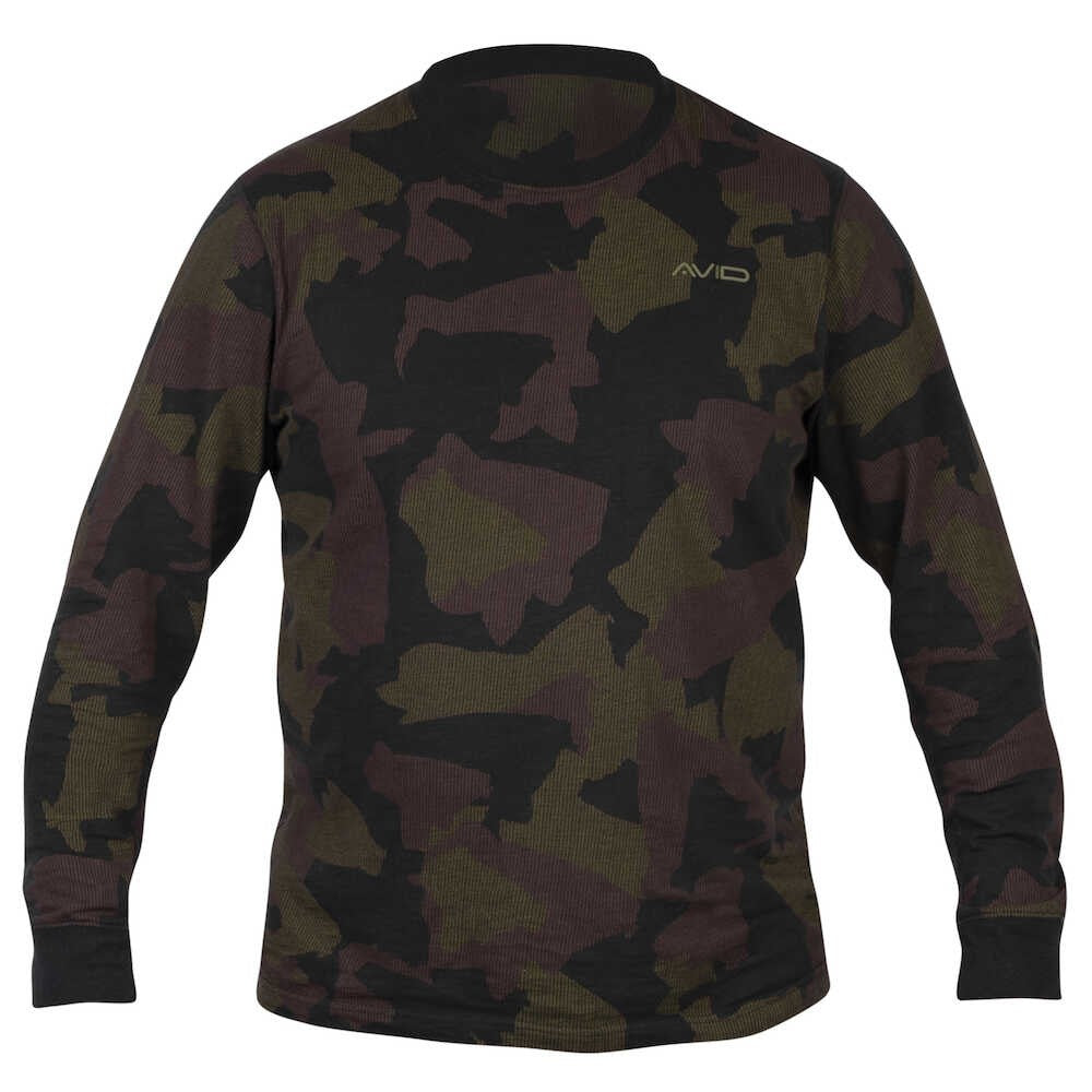 BLUZA AVID CARP DISTORTION CAMO LITE T-SHIRT- LONG SLEEVE MARIME M