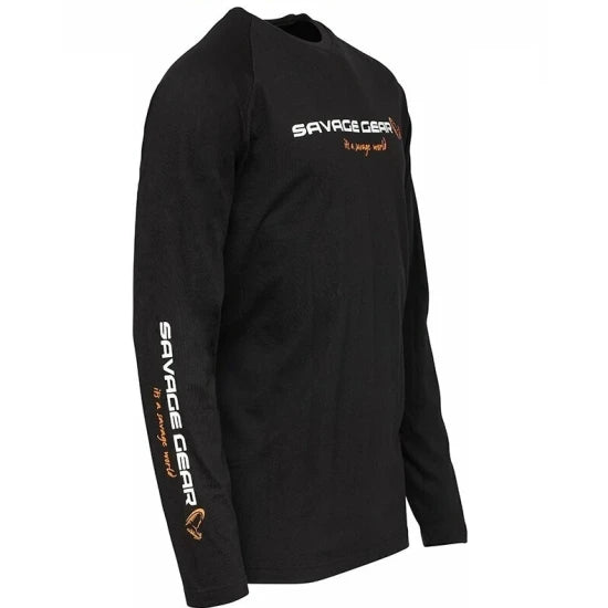 Bluza Savage Gear Signature Logo Long Sleeve Black Caviar Mar.l
