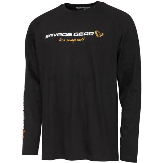 Bluza Savage Signature Logo Long Sleeve Black Caviar Mar. 2xl