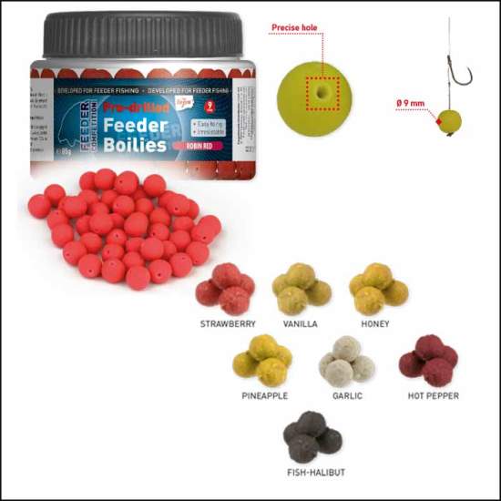 BOILIES CARP ZOOM FEEDER COMPETITION GAURIT 9MM 85GR VANILIE