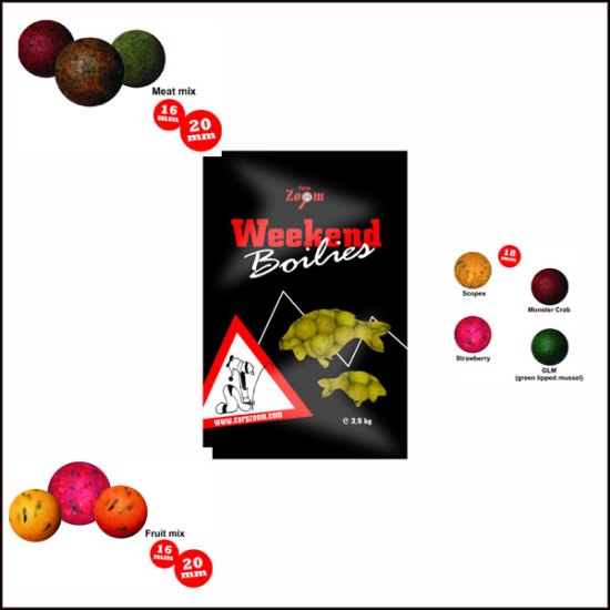 BOILIES CARP ZOOM WEEKEND 16+20MM 2.5KG FRUIT MIX