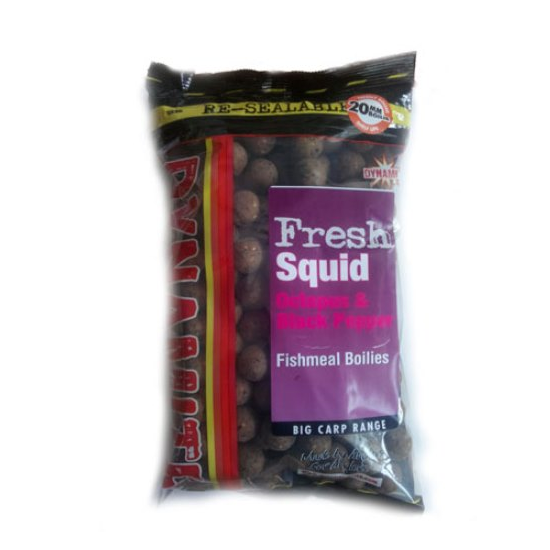 BOILIES DYNAMITE BAITS FRESH SQUID OCTOPUS AND BLACK PEPPER 15MM
