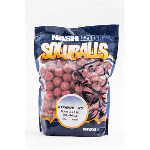 BOILIES NASH SOLUBALLS STRAWBERRY 18MM 750g