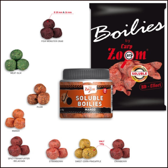 BOILIES SOLUBIL CARP ZOOM 20MM 800GR FISH-MONSTER CRAB