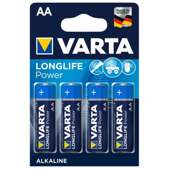 Baterii Alcaline Varta Longlife Power Aa, 4 Buc