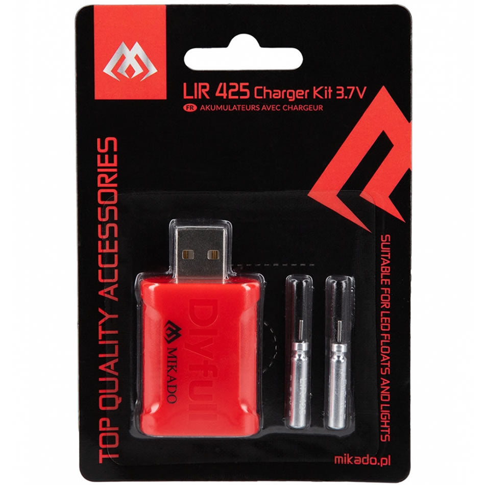 Baterii Reincarcabile MIKADO pentu Plute cu LED si Starleti Electronici, LIR425 + Incarcator