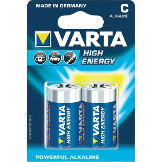Baterii Alcaline Varta Long Life Power C R14 Blister De 2 Buc