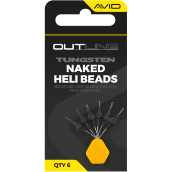 Bile Avid Outline Tungsten Naked Heli Beads, 6buc/pac