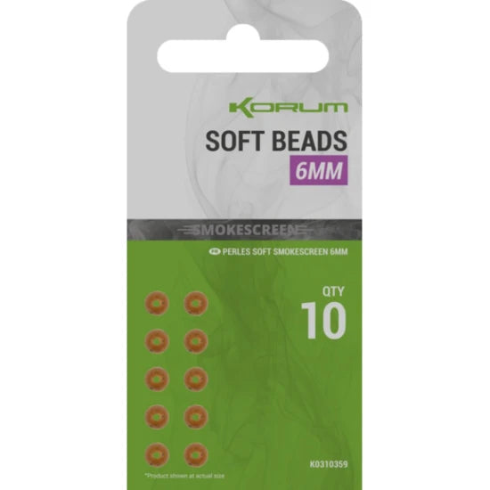 Bile Cauciuc Korum Smokescreen Soft Beads, 6mm, 10buc/pac