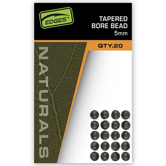 Bilute Silicon Fox Edges Naturals Tapered Bore Bead, 5mm, 20buc/pac