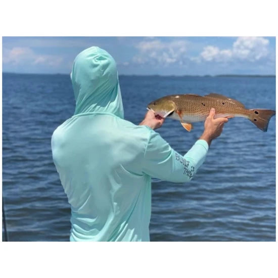 Bluza Flying Fisherman Built For Water Performance Hoodie Tee Silver S