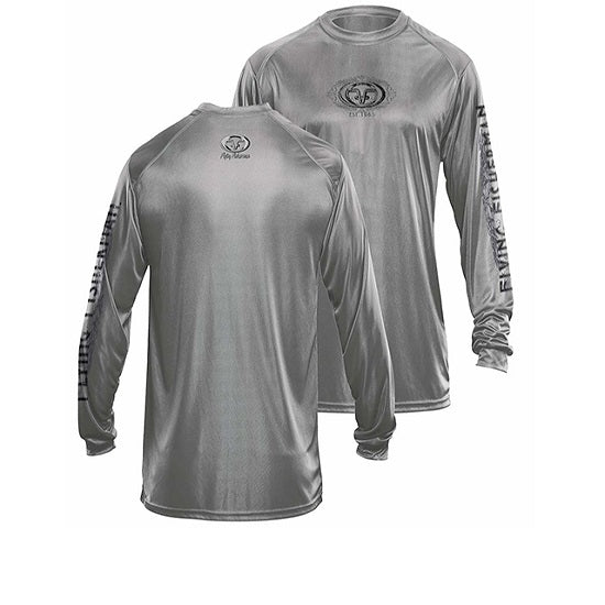 Bluza Flying Fisherman Logo Performance Grey Long Sleeve Tee XL