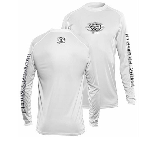 Bluza Flying Fisherman Logo Performance White Long Sleeve Tee XXL